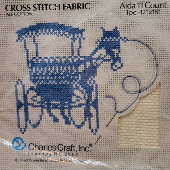 Aida 11 Count Lot of 5 Cross Stitch Fabric Cotton White Cream Color 12 x 18 Each - Picture 2 of 7